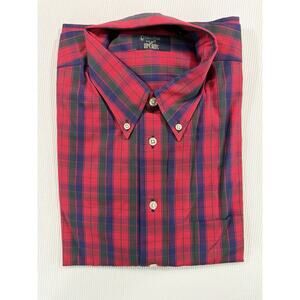 Vintage Gitman Bros for McCalls Tartan Plaid Button Down Shirt L USA